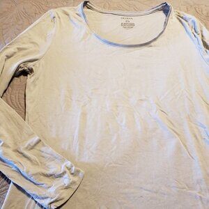 George Long Sleeve Scoop Neck top -Size Large- 12/14- Light Gray